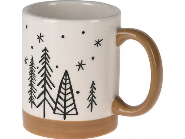 Home Styling Collection vinterkrus med hank og juletræsmotiv, 250 ml