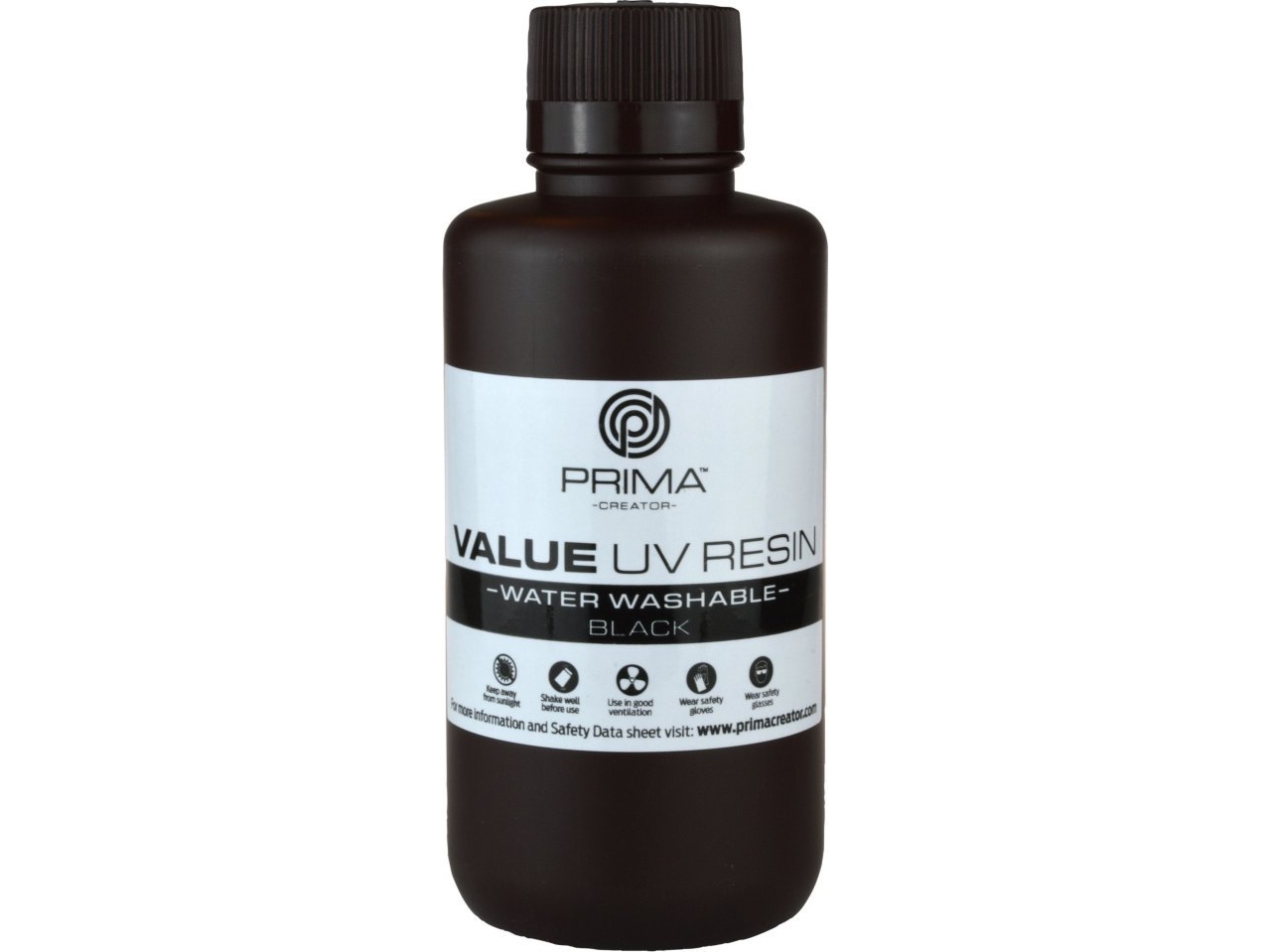 Primacreator Value Water Washable Resin Til 3D-Printer 500 Ml - Sort