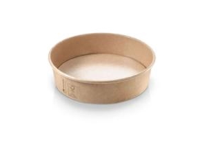 Salatschüssel Eco-Line 900Ml Ø185xh49mm Pap/Pla Fsc Braun, 6 Pck. X 50 Stk./Krt