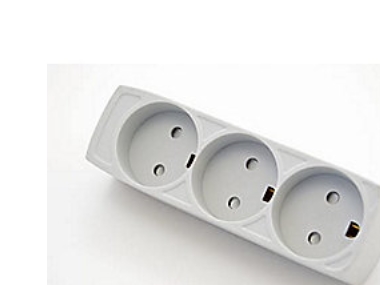 Uttag 3 runda med jord16A 250V ljusgrått | Stickproppar och uttag | GameStuff