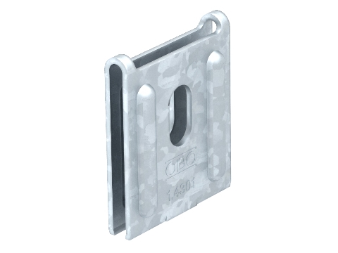 OBO Väggfäste höjd 50 mm, bredd 50 mm, hål 11x16 mm | Rutter och fästanordningar - Transportutrustning | GameStuff