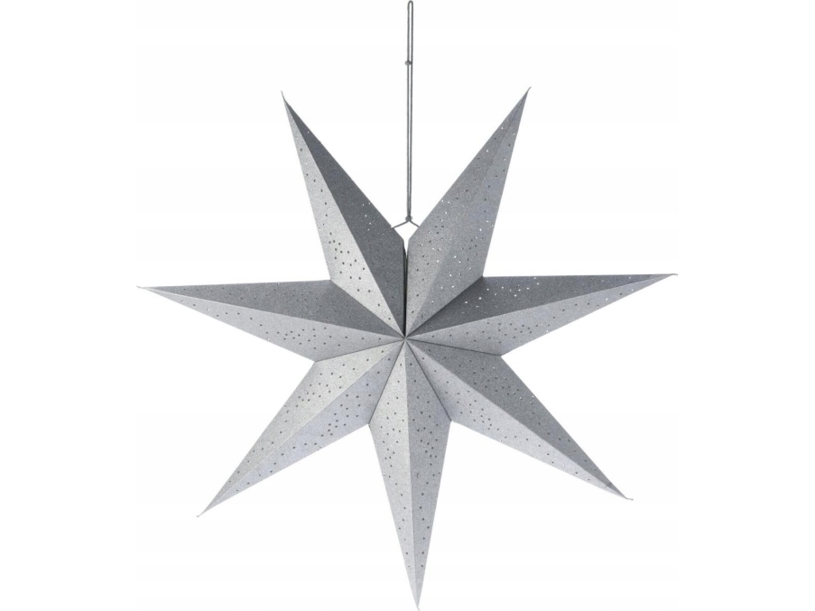 Juldekoration PAPPER HÄNGSTJÄRNA 75CM SILVER | Julen - Juldekorationer - Dekorationer för jul | GameStuff