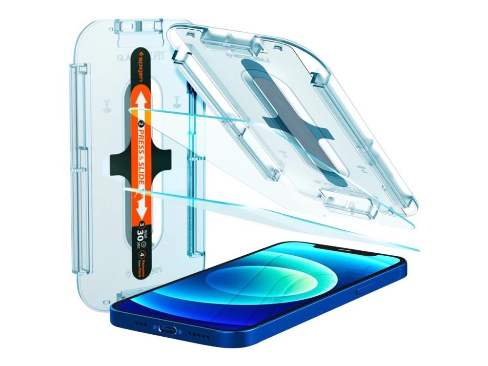 Spigen Tempered Glass Spigen Glass.Tr Ez Fit 2-Pack iPhone 12 Pro/iPhone 12