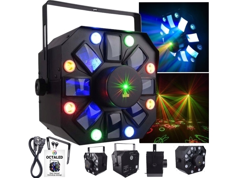 LIGHT4ME ML LIGHT4ME OCTALED disco RGBWA blomma ljuseffekt | TV, Ljud & Bild - Musikstudio - Effekt utrustning | GameStuff