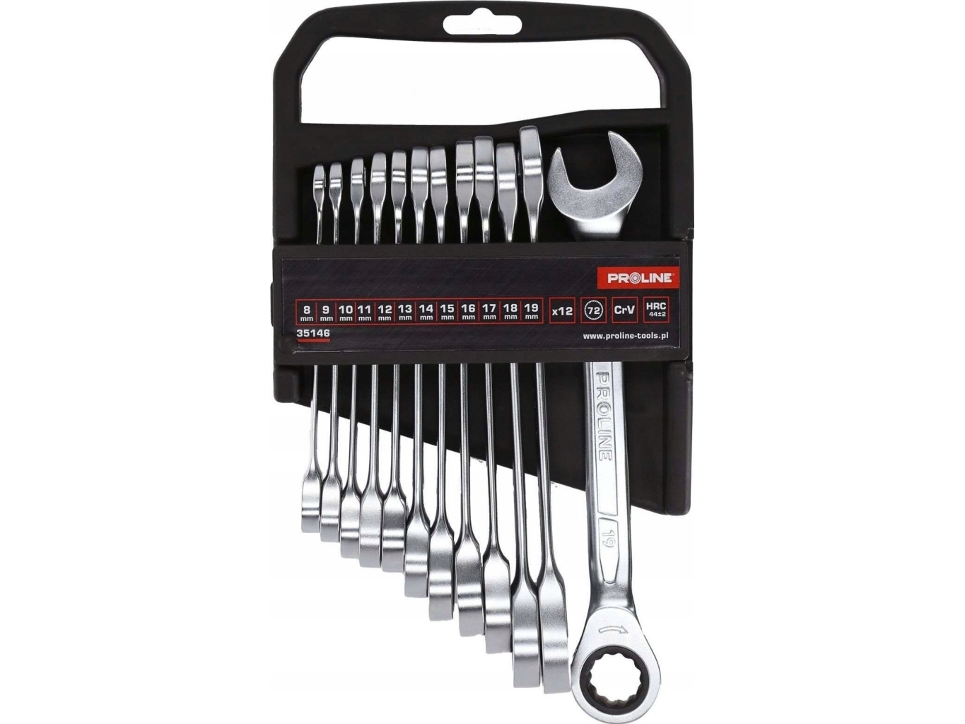 Klucze Terkšliniai Raktai, 12 Vnt. Rinkinys (8-19 Mm), Crv, Proline