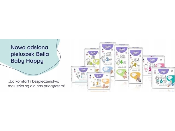 Happy Happy Mini (3-6Kg) Diapers 38Pcs, Size 2 New, Bb-054-Mi38-W01