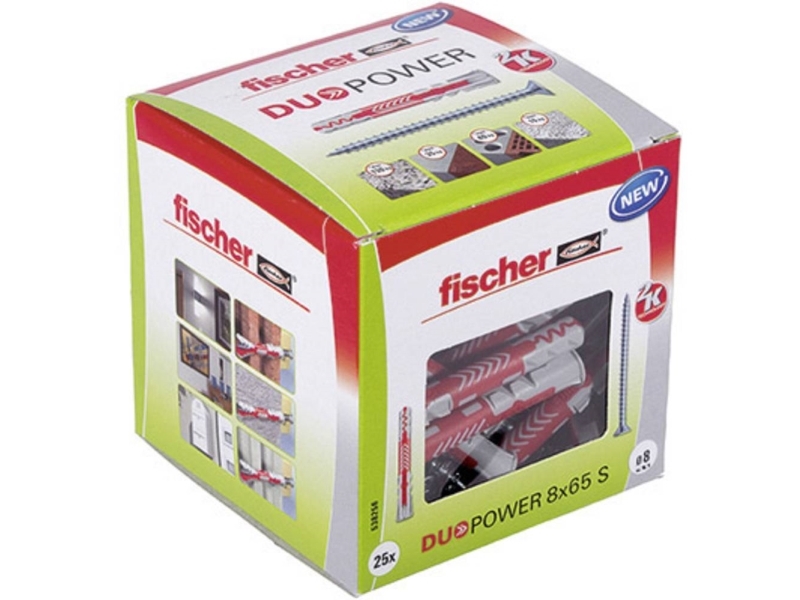 Fischer 538256 Duopower 8X65 S Ld 2-Komponent Rawplug 65 Mm 8 Mm 25 Stk