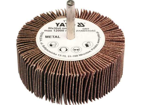 Yato Fächerschleifscheibe P80 80 X 30 X 6Mm (Yt-83373)