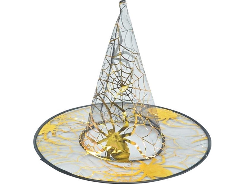 Mfp Paper Witch Hat Black And Gold Transparent 32X32cm 1042271