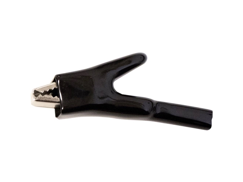 Mueller Electric BU-121-0 Krokodilleklemme Sort Klemmeområde max.: 15 mm Længde: 94 mm 1 stk