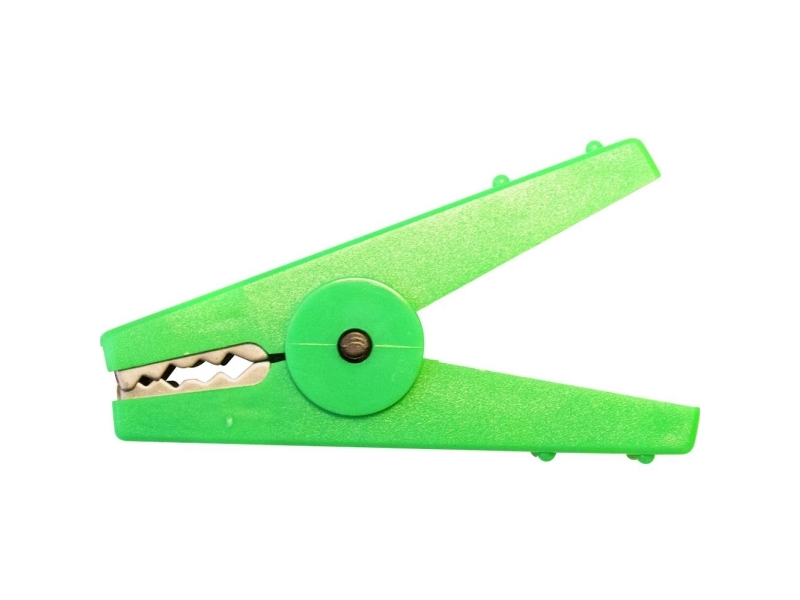 Mueller Electric BU-112-5 Miniatyrkrokodilklämmor Grön Klämområde max: 16 mm Längd: 80 mm 1 st | EL Artiklar - Andra EL - krokodilnäbb | GameStuff