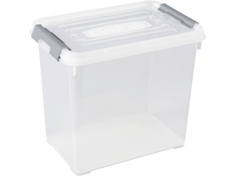 Curver 243859 Handy Aufbewahrungsbox Stapelbar 294 X 194 X 254 Mm Transparent/Silber 1 Stk