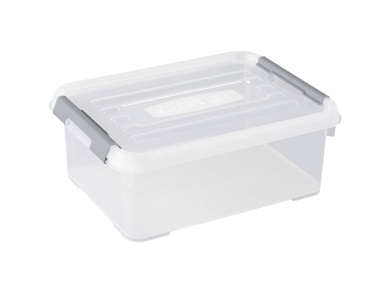 Curver 243946 Aufbewahrungsbox Handy Stapelbar (L X B X H) 400 X 290 X 150 Mm Transparent/Silber, 1 Stk