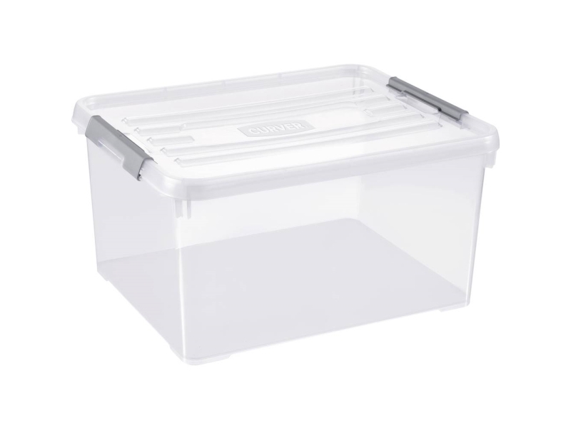 Curver 243813 Opbevaringsboks Handy Kan Stables (L X B X H) 490 X 390 X 250 Mm Transparent, Sølv 1 Stk