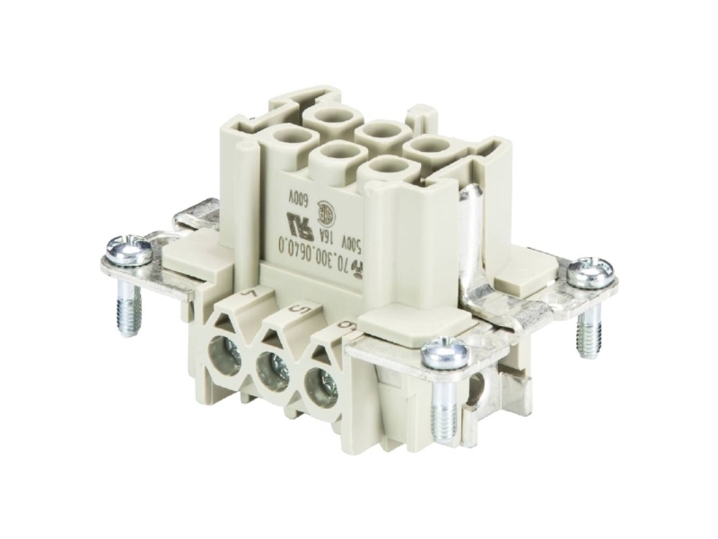 Wieland Electric 70.300.0602.0 Tilslutningsindsats Samlet Poltal 6 10 Stk