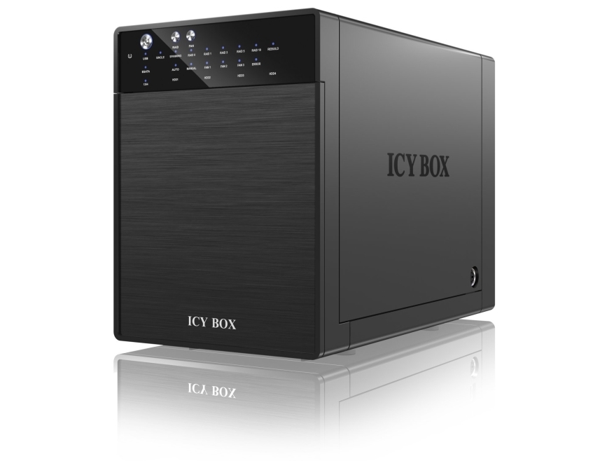 Icy Box Ib-Rd3640su3 4 Fach Raid Usb3.0 Esata Fuer 4X 8,9Cm 3.5" Sata I/Ii/Iii Hdd Raid 0/1/3/5/10/Single Smart Luefter Aluminium (20641)