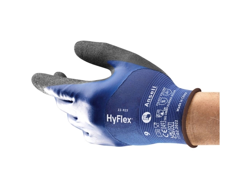 Ansell 11925R070-1P Hyflex Nitril-Arbeitshandschuhe Größe 7, En 21420:2020, 1 Paar