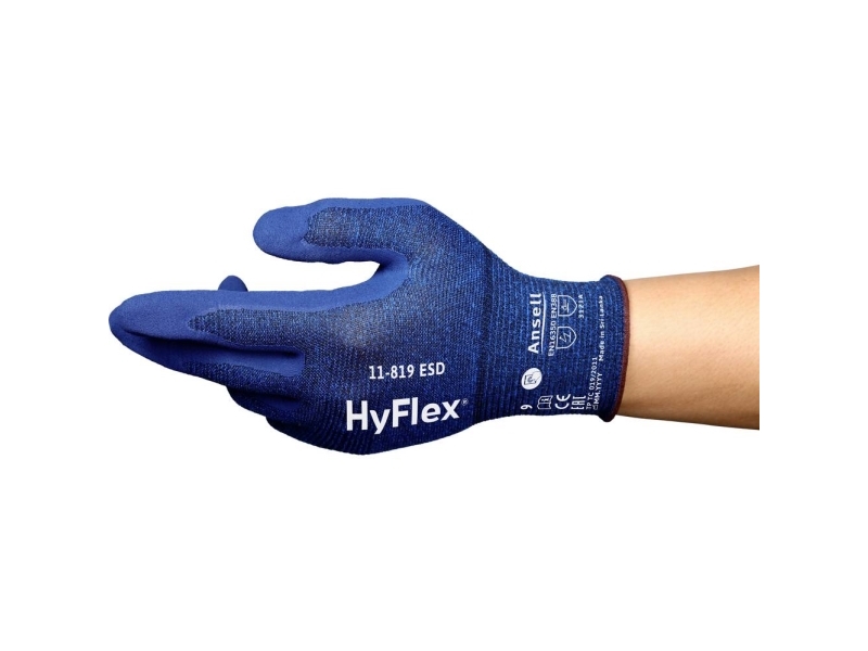 Ansell Hyflex Arbeitshandschuhe 11819R070-1P Größe 7 En 21420:2020 1 Paar