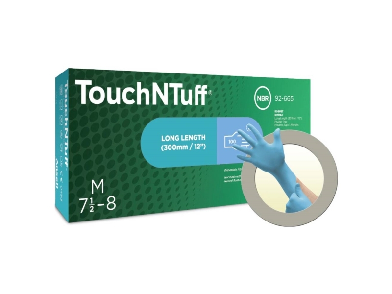 Ansell TouchNTuff 92665070 100 kpl Nitriili Kertakäyttökäsine Koko (käsineet): S, 6,5, 7 EN 21420:2020
