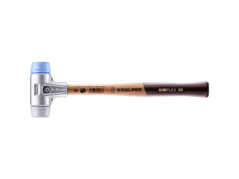 Halder Simplex 3113.030 Gummihammer Ergonomisk Greb, Middelhård, Blød 185 G 295 Mm 1 Stk