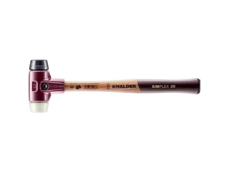 Halder Simplex 3028.030 Gummihammer Ergonomisk Greb, Hård, Middelhård 335 G 295 Mm 1 Stk