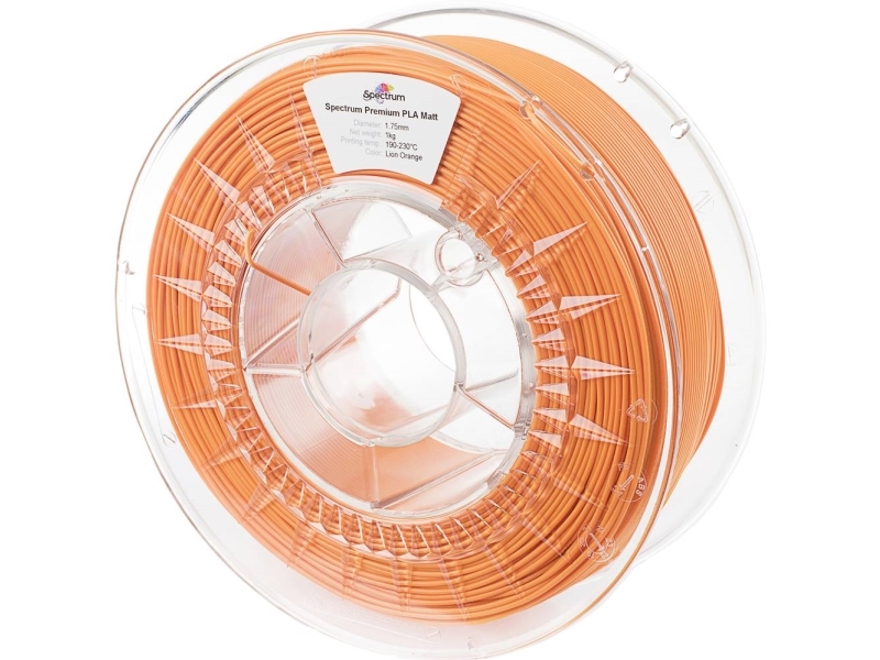 Spectrum Filaments 80239 Pla Matt Filament Pla-Mat Mat 1.75 Mm 1000 G Lion Orange, Orange (Mat) 1 Stk