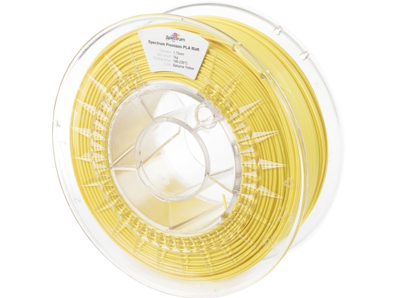 Spectrum Filaments 80242 Pla Matt Filament Pla-Mat Mat 1.75 Mm 1000 G Bahama Yellow, Gul (Mat) 1 Stk