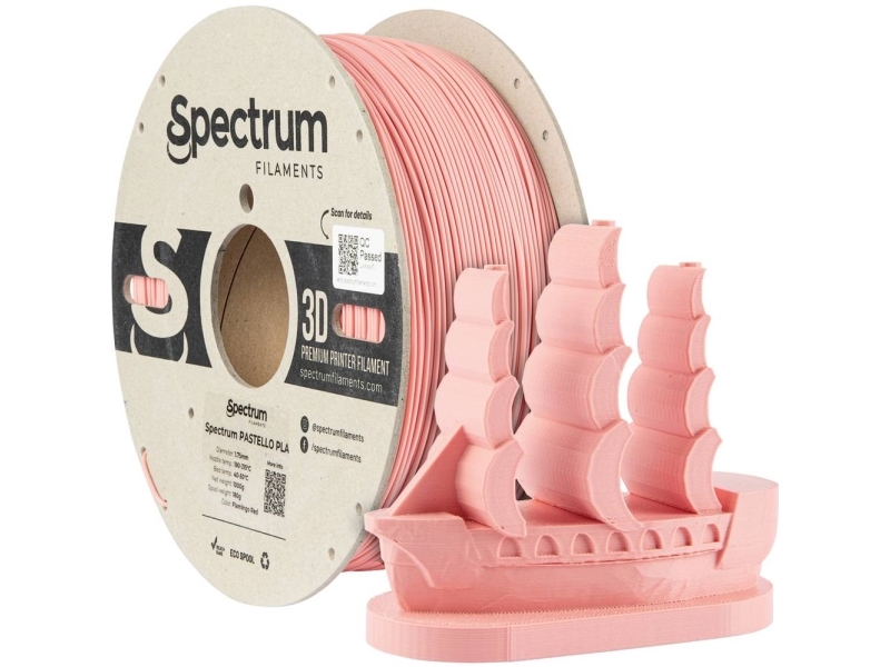 Spectrum Filaments 80730 Pastello Pla Filament Pla Plast Mat 1.75 Mm 1000 G Flamingo Red Rød Pastel 1 Stk