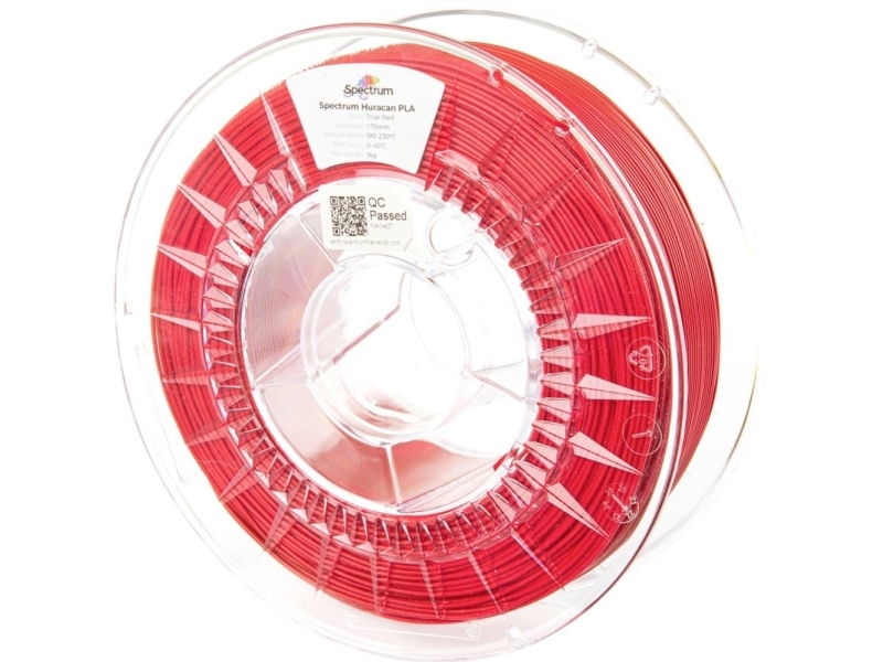 Spectrum Filaments 80931 Huracan Pla True Red Filament Pla-Plast Highspeed Filament, Forhøjet Extrusionsrate 1.75 Mm 1000 G Rød 1 Stk