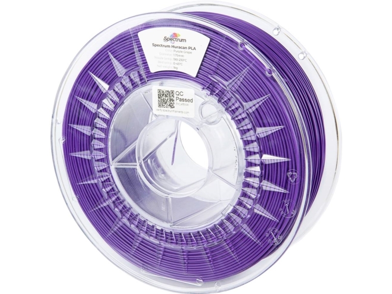 Spectrum Filaments 80927 Huracan Pla Purple Grape Filament Pla-Plast Highspeed Filament, Forhøjet Extrusionsrate 1.75 Mm 1000 G Lilla 1 Stk