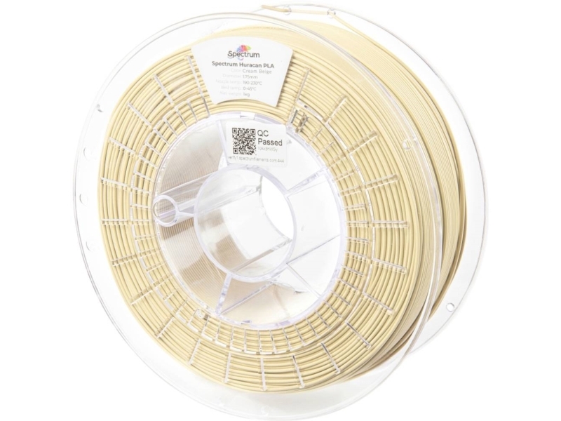 Spectrum Filaments 80922 Huracan Pla Cream Beige Filament Pla-Plast Highspeed Filament, Forhøjet Extrusionsrate 1.75 Mm 1000 Beige 1 Stk