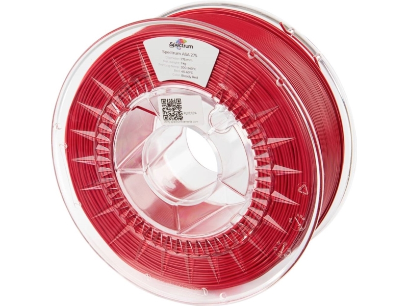 Spectrum 3D Filament / ASA 275 / 1,75mm / Bloody Red / Rot / 1kg