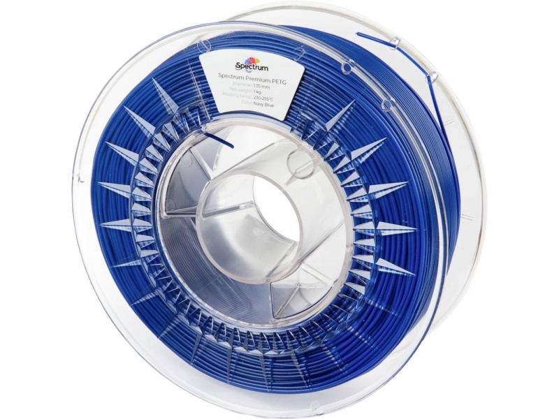 Spectrum Filaments 80309 Pet-G Premium Filament Petg Chemikalienbeständig, Schlagfest 1,75 Mm 1000 G Marineblau, Marineblau, Blau 1 Stk