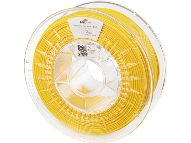 Spectrum Filaments 80060 Pet-G Premium Filament Chemikalienbeständig Schlagfest 1,75 Mm 1000 G Bahama Yellow 1 Stk