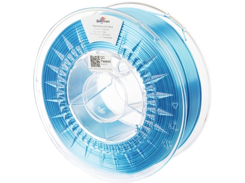 Spectrum Filaments 80510 Pla Silk Filament Pla Seide Glänzend 1,75 Mm 1000 G Candy Blue, Blau 1 Stk