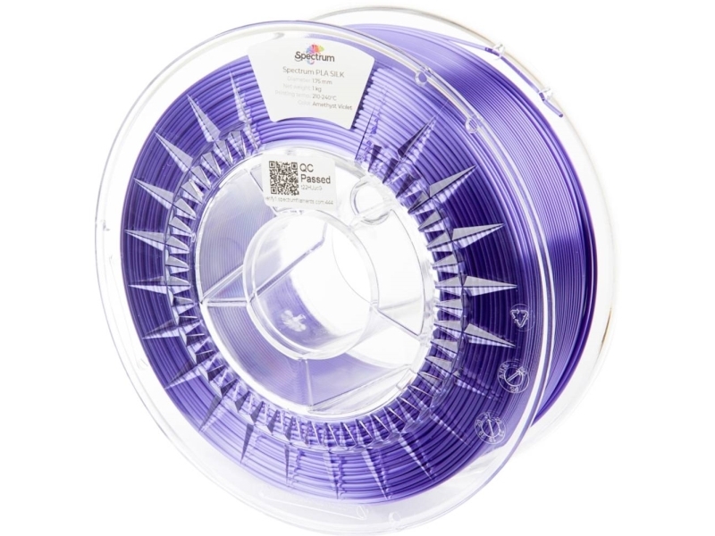 Spectrum Filaments 80512 Pla Silk Filament Pla-Silke Linseende 1,75 Mm 1000 G Amethyst Violet, Lilla 1 Stk