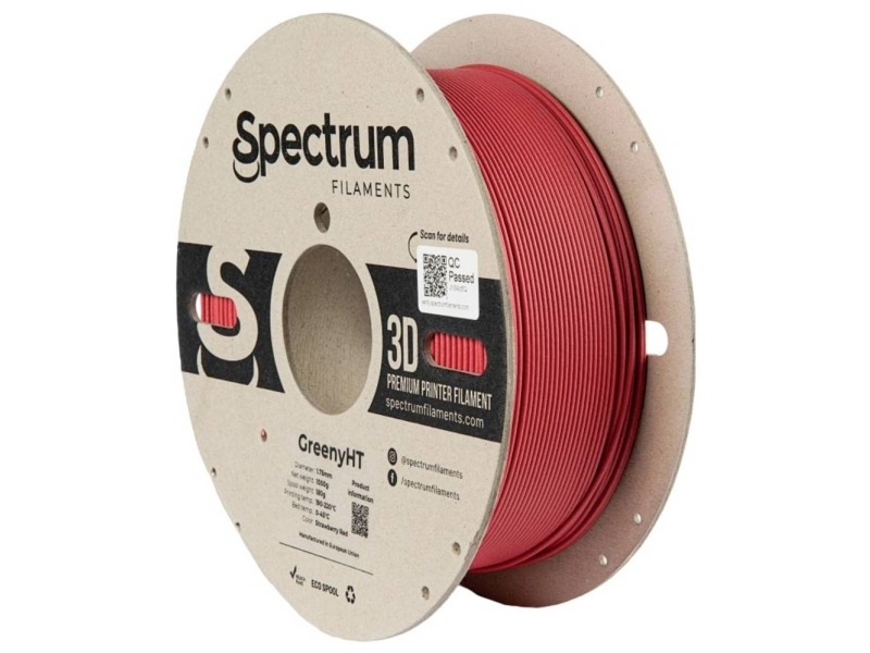 Spectrum Filaments 80702 Greenyht Pla Filament Wärmebeständig, Hohe Steifigkeit, Matt 1,75 Mm 1000 G Rot