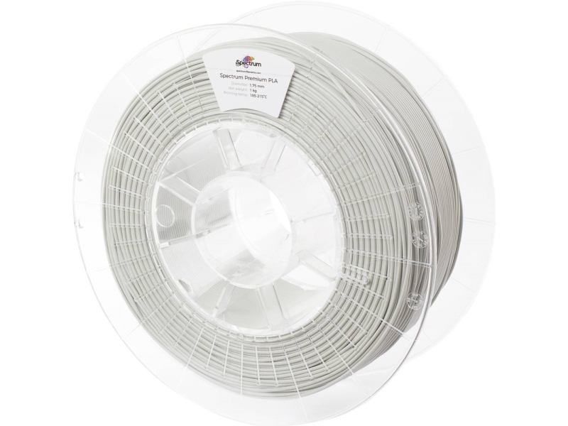 Spectrum Filaments 80115 Pla Premium Filament Pla Kunststoff 1,75 Mm 1000 G Hellgrau, Grau 1 Stück