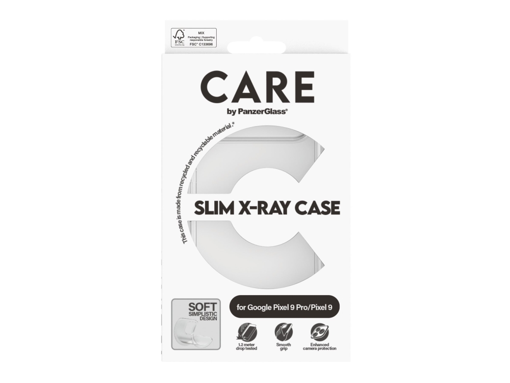 Care By Panzerglass X-Ray – Bagsidecover Til Mobiltelefon – Blød Basis – Termoplastisk Polyuretan (Tpu) – Gennemsigtig – For Google Pixel 9, 9 Pro