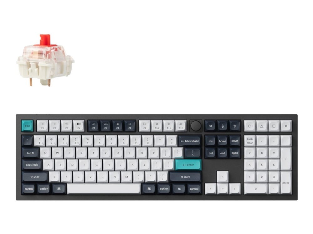 Keychron Q6 Max - Tastatur - Qmk/Via, Komplett Montierte Tasten, Mechanisch - 100% - Volle Größe - Hintergrundbeleuchtet - Kabellos - Bluetooth 5.1,