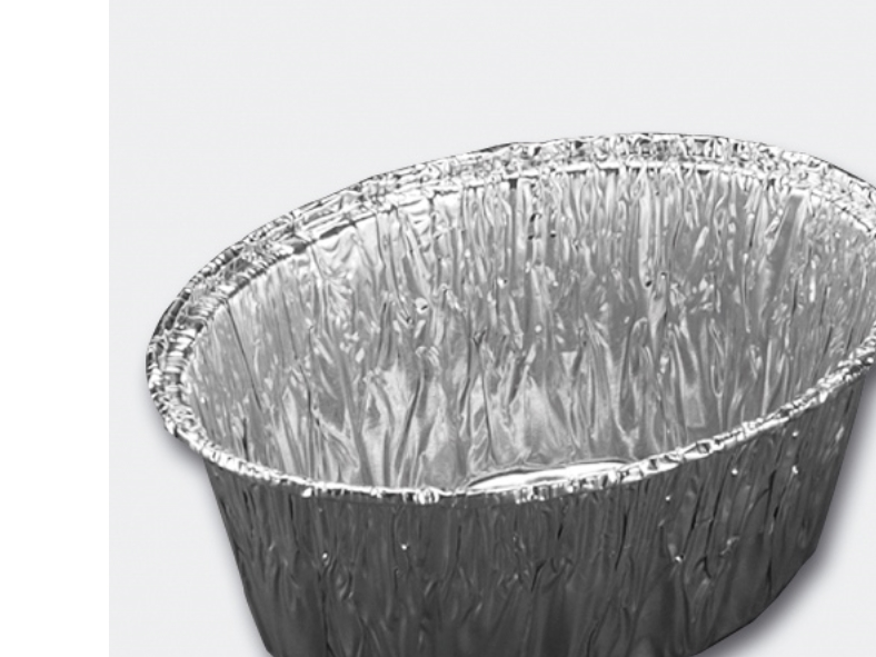 Alufolie-Schale, Plus Pack, 1-Fach Oval 260 Ml, 120X87x47 Mm, Aluminium, Packung À 100 Stk.