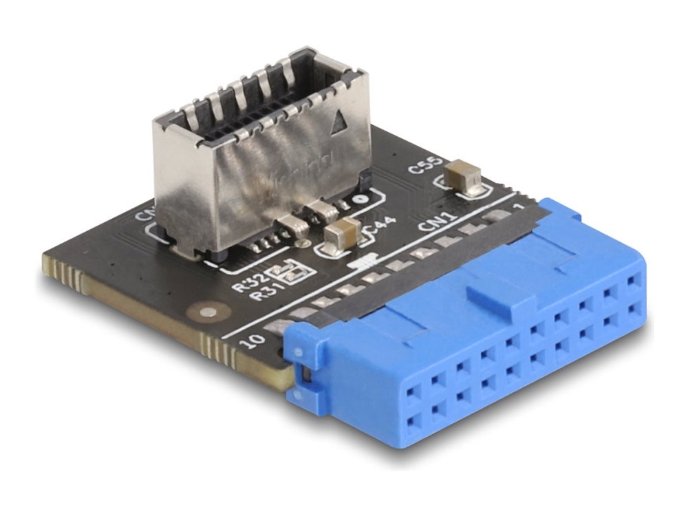 Delock 67174, Usb 3.0 Internal (19-Pin), Usb Type-E, Weiblich, Schwarz, Blau, Grau, China, 5 Gbit/S