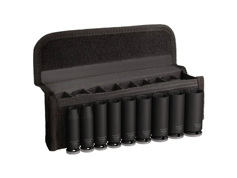Bosch Professional PRO Impact socket set 3/8, 9-piece black, deep