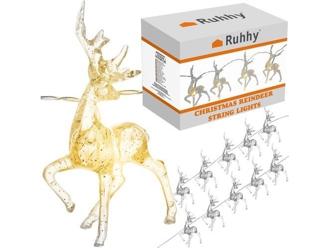 Ruhhy juledekoration julelys-rensdyr Ruhhy 24955