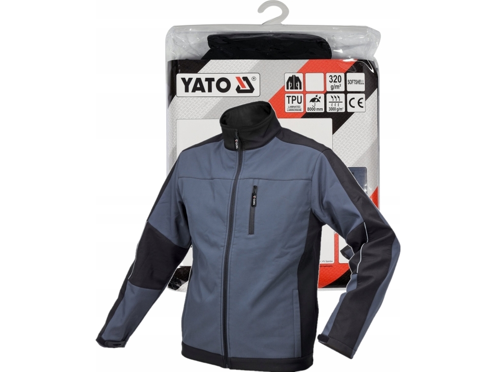 Yato Softshell Jacket Black-C. Gray Size Xxxl