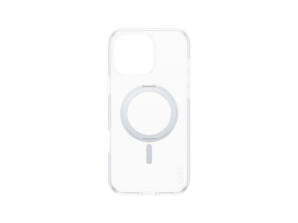 CARE by PanzerGlass - Bakstycke till mobiltelefon - med kickstand - MagSafe-kompatibilitet - termoplastisk polyuretan (TPU), polykarbonat (PC), aluminiumlegering - transparent, silver - för Apple iPhone 16 Pro Max | Tele & GPS - Mobil tillbehör - Skydd & Väskor | GameStuff