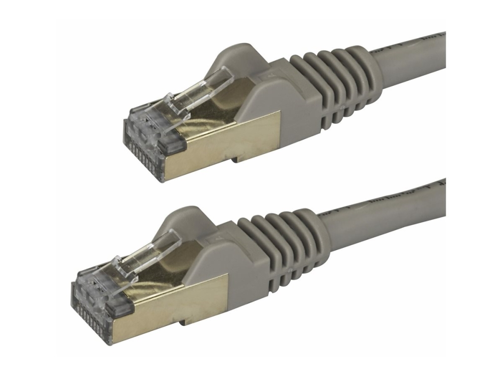 Startech.Com 7.5M Cat6a Ethernet Cable, 10 Gigabit Shielded Snagless Rj45 100W Poe Patch Cord, Cat 6A 10Gbe Stp Network Cable W/Strain Relief, Grey,