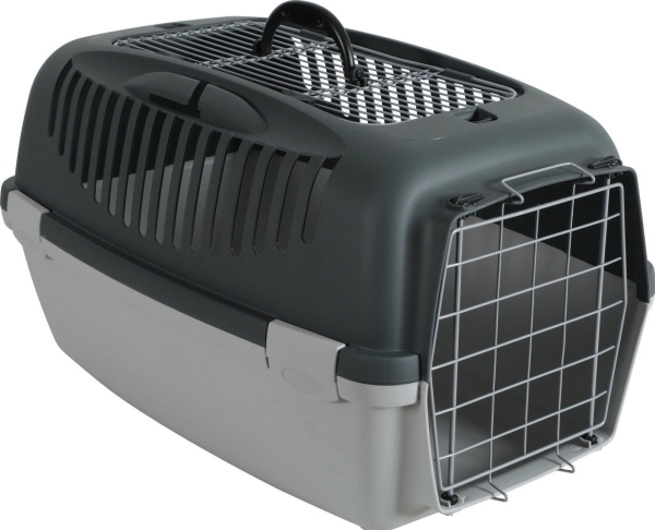 Zolux Hundetransportbox Gulliver 3 Metalltüren, Grau, Nach Oben Öffnend