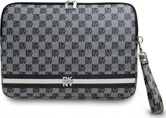 Etui Dkny Dkny Sleeve Dkcs16pvshlk 16" Czarny/Black Checkered Pattern Printed Stripes