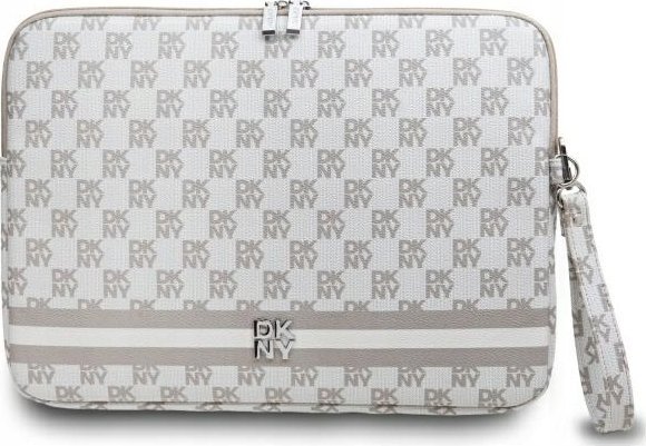 Etui Dkny Dkny Sleeve Dkcs14pvshle 14" Beżowy/Beige Checkered Pattern Printed Stripes